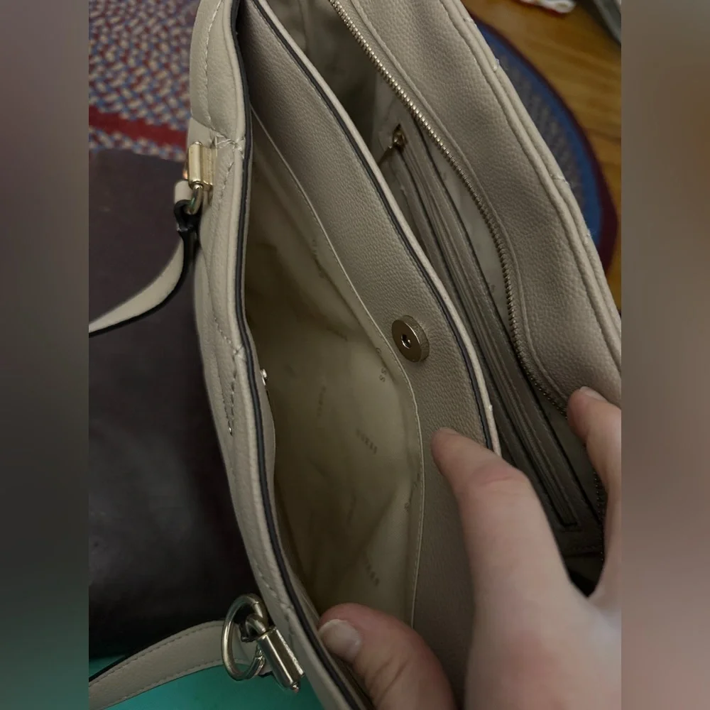 GUESS Taupe Quilted Tote Bag - Picture 4 of 5